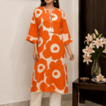 Amara Linen Crochet Dress Scarlet Red & Ivory