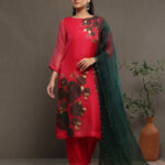 Chann Suit Set - Fuchsia Pink & Teal Blue