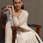 Gul - Anarkali Suit Set Ivory