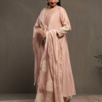 Jugni - Anarkali Suit Set Blush Pink & Ivory