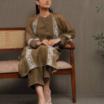 Rooh Kurta Set -  Olive Brown