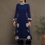 The Amrita - Suit Set Midnight Blue & Sage Green