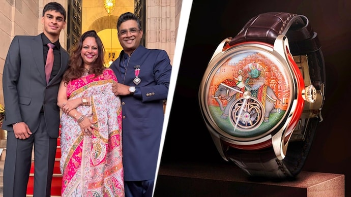R Madhavan receives Padma Shri in style (Photo: (L) R Madhavan/ Instagram, (R) Nebula by Titan Instagram)