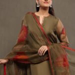 Gul - Hand-painted Suit Set Burnt Rust Orange